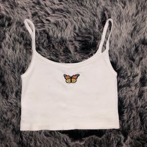 Brandy Melville Butterfly cami crop top